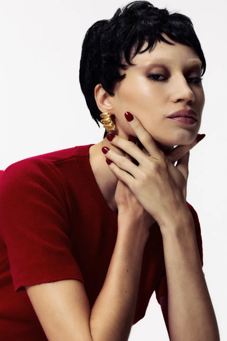 Earrings<CULT MIA EN PONTE EARRINGS Gold