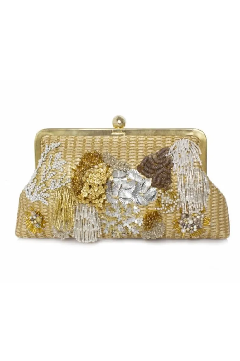 Clutch Bags<CULT MIA EN REEF EMBELLISHED PEARL CLUTCH Gold