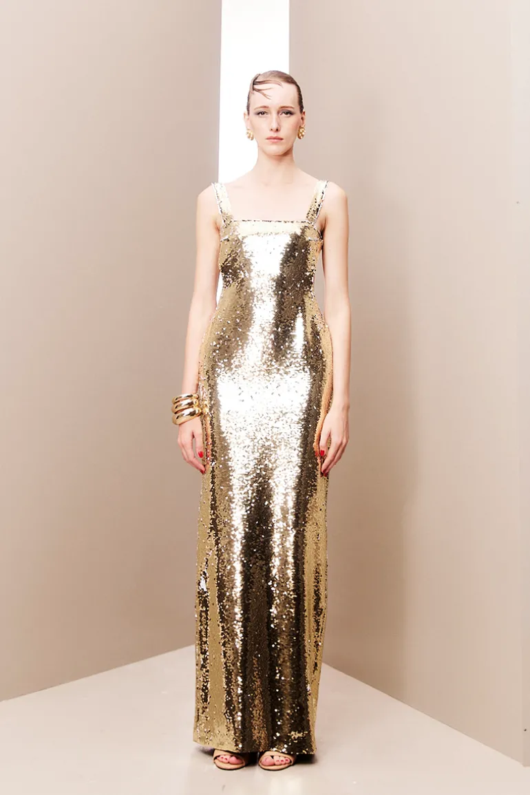 Dresses<CULT MIA EN SEQUINED BACKLESS DRESS Gold