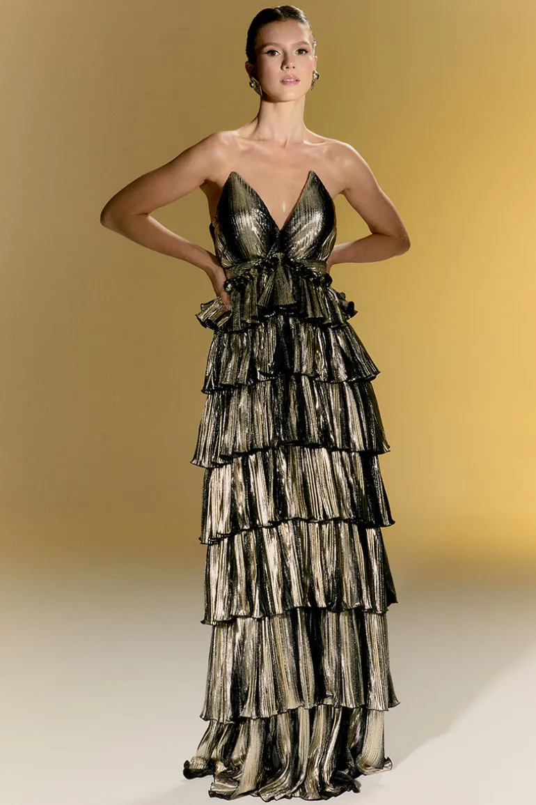 Dresses | Gowns<CULT MIA EN VERSAILLES GOWN Gold