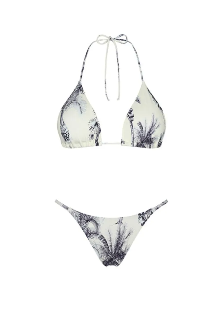 Swimwear<CULT MIA GRASSE BLEUE TRIANGLE TOP AND STRING BOTTOM BIKINI Blue