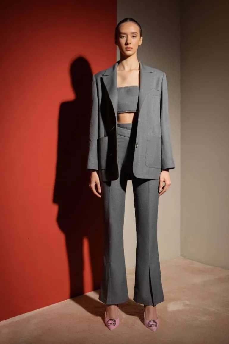 Blazers<CULT MIA OVERSIZE BLAZER Gray