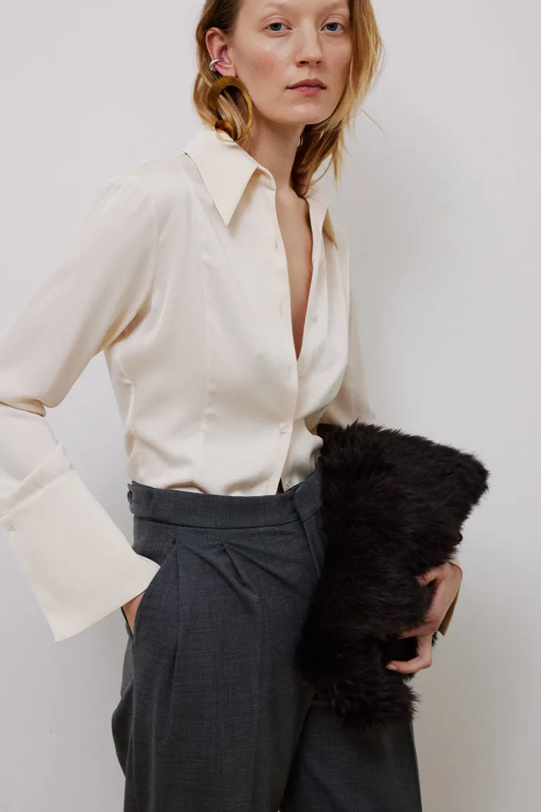 Pants<CULT MIA PLEATED PANTS Gray