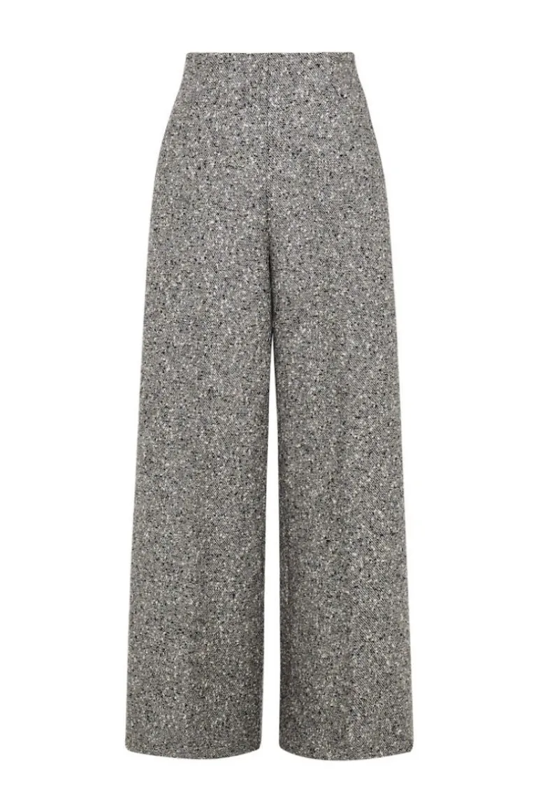 Pants<CULT MIA TWEED STRAIGHT PANTS Gray