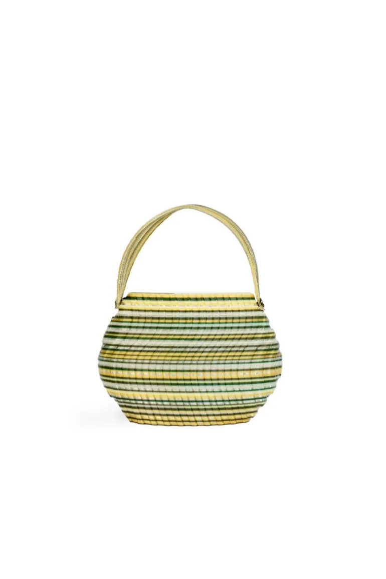 Clutch Bags<CULT MIA GREEN AND YELLOW GEM BLEND HANDBAG Blends of Green & Yellow
