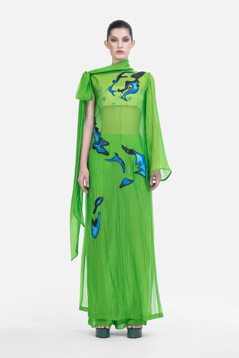 Dresses | Gowns<CULT MIA GREEN CONSTELATION GOWN Lime Green
