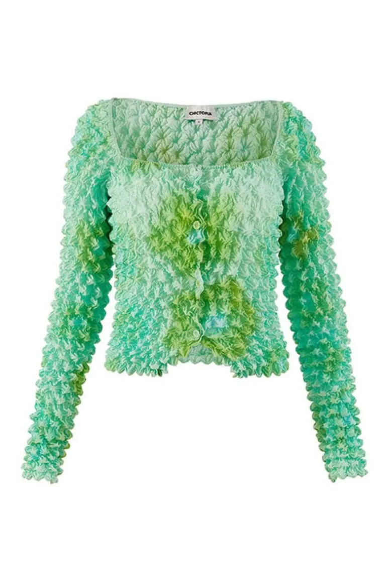 Tops<CULT MIA FLORAL PRINT CLARA TOP Green