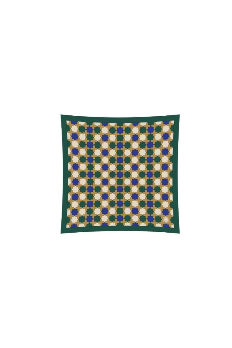 Scarves<CULT MIA GREEN GEO-STAR SILK SCARF Multicolor