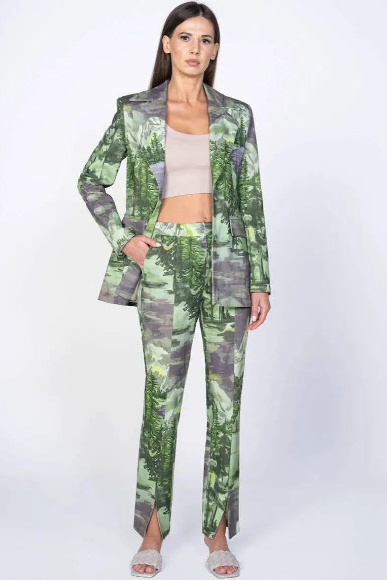 Outfit Sets<CULT MIA GREEN LANDSCAPE SUIT SET Shades of Green and Gray