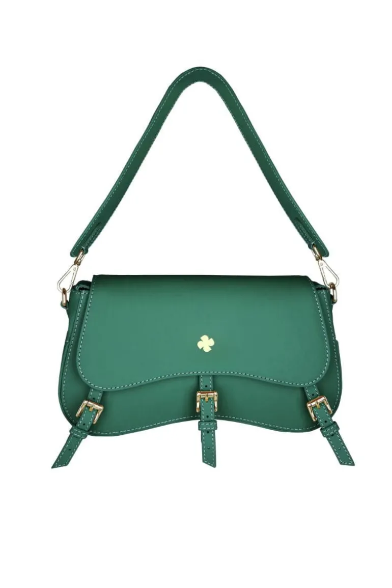 Top Handle Bags<CULT MIA CHEVY SADDLE BAG Green Malachite