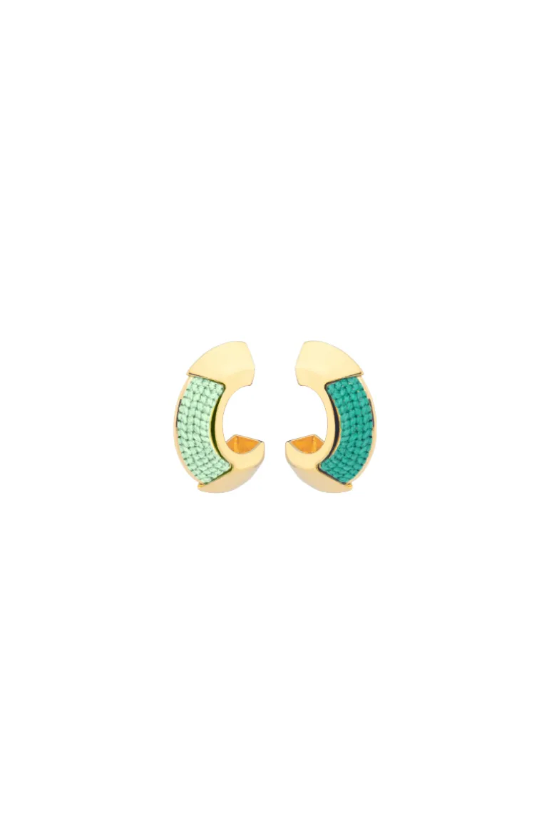 Earrings<CULT MIA GREEN MEMÓRIA EARRINGS Gold & Green