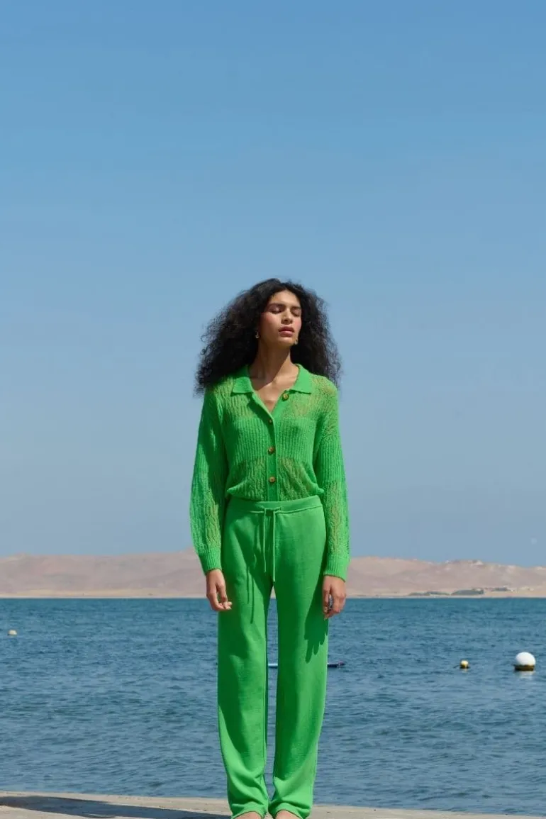 Pants<CULT MIA MESH PANTS Green