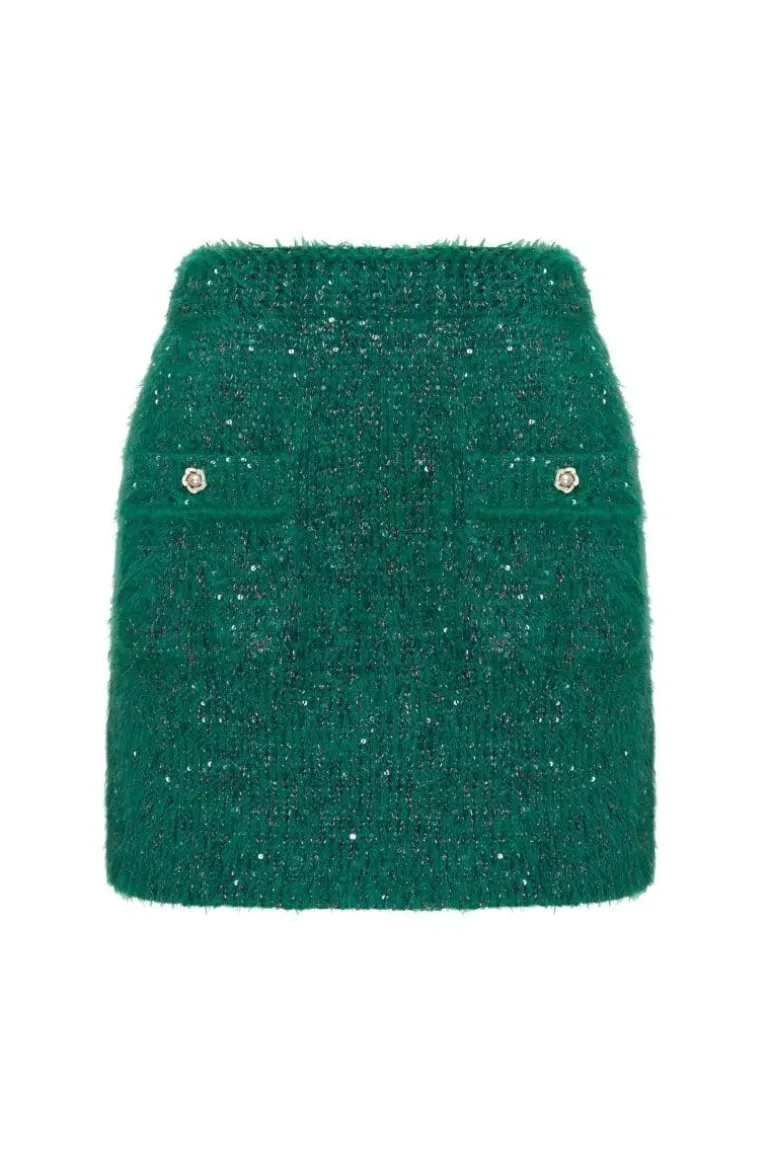 Skirts<CULT MIA GREEN MINI SKIRT