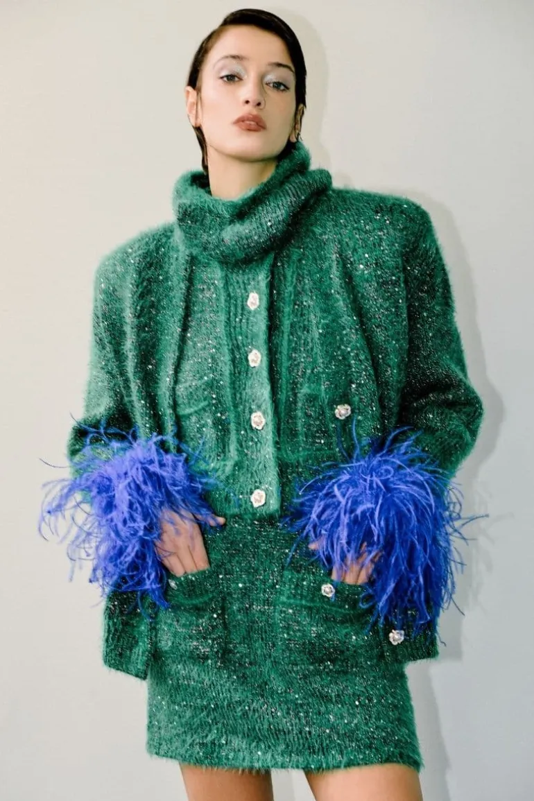 Skirts<CULT MIA GREEN MINI SKIRT