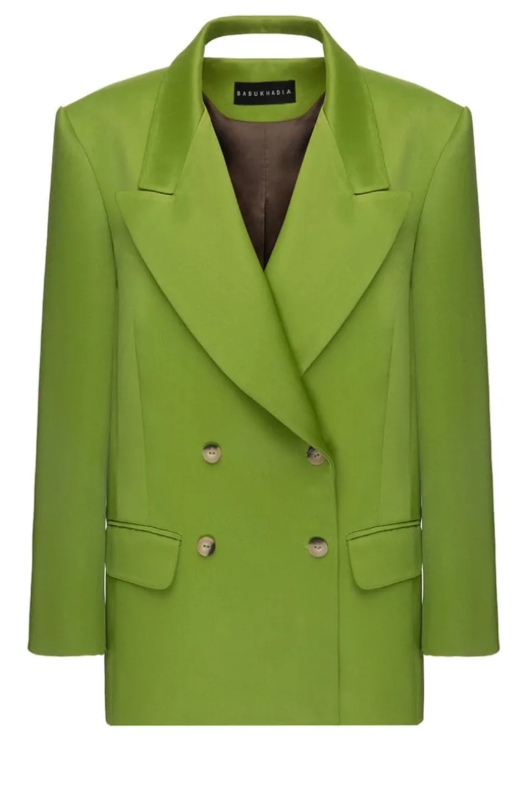 Blazers<CULT MIA WIDE LAPEL BLAZER Green