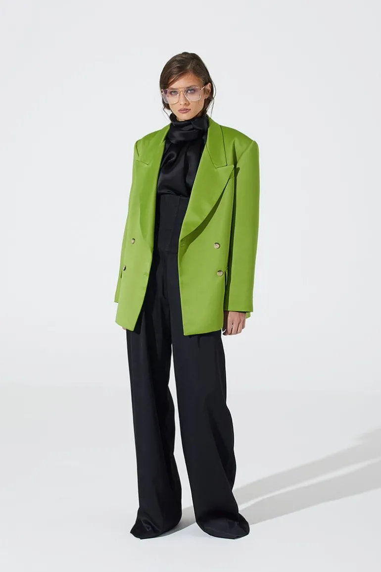 Blazers<CULT MIA WIDE LAPEL BLAZER Green