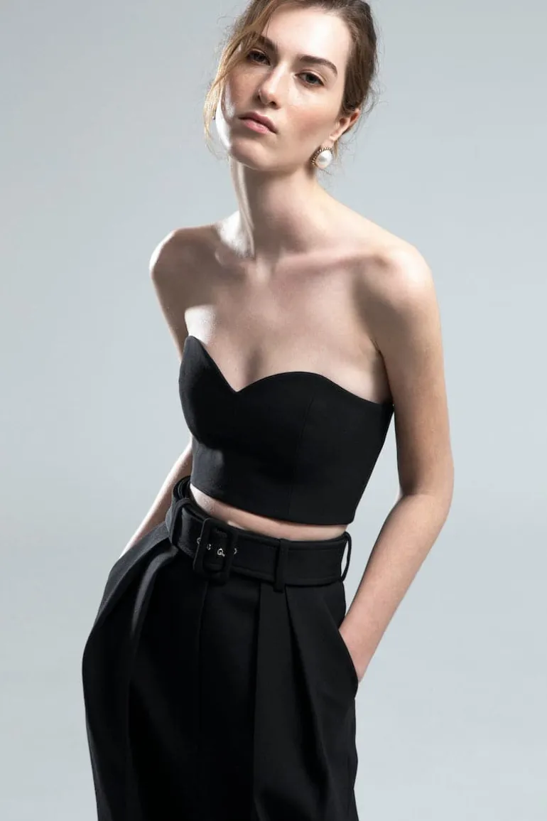 Tops<CULT MIA GRETA BUSTIER TOP Black