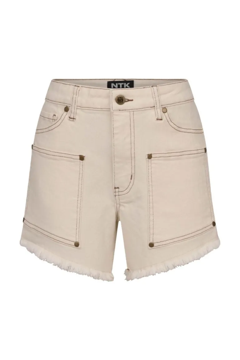 Pants<CULT MIA HALEY CREAM DENIM SHORTS Kent Ave.
