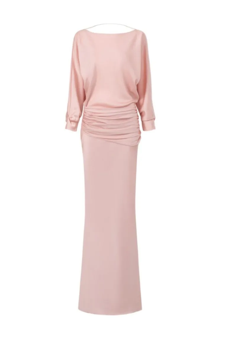 Dresses | Gowns<CULT MIA HARPER SILK OPEN BACK FISHTAIL GOWN Pink