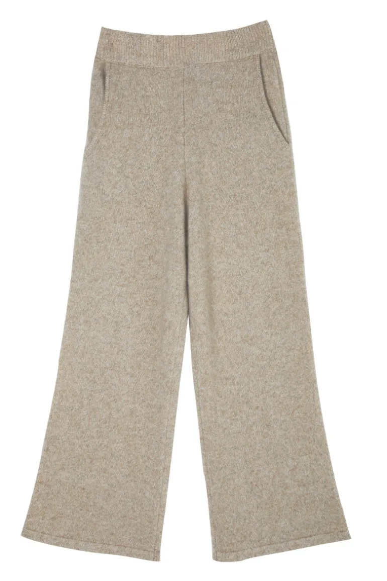 Pants<CULT MIA HEATHER SILK CASHMERE PANTS IN DUSK Jade Camel