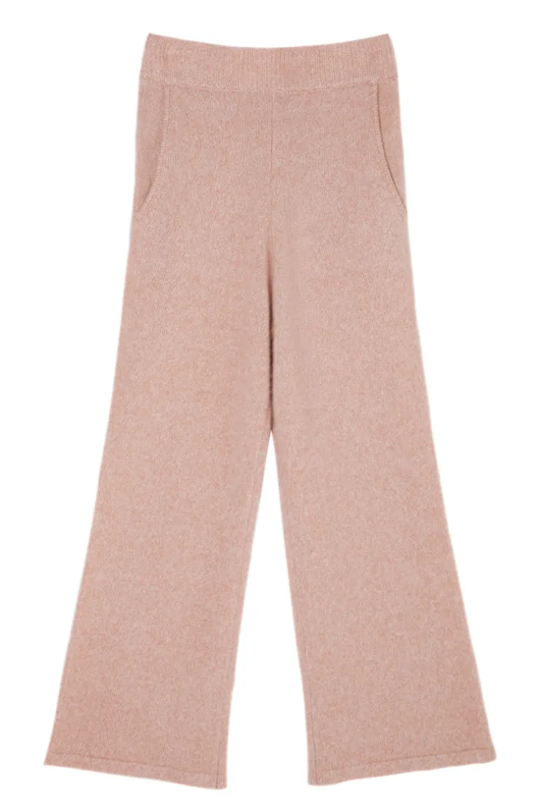 Pants<CULT MIA HEATHER SILK CASHMERE PANTS IN PINK Pearl Pink