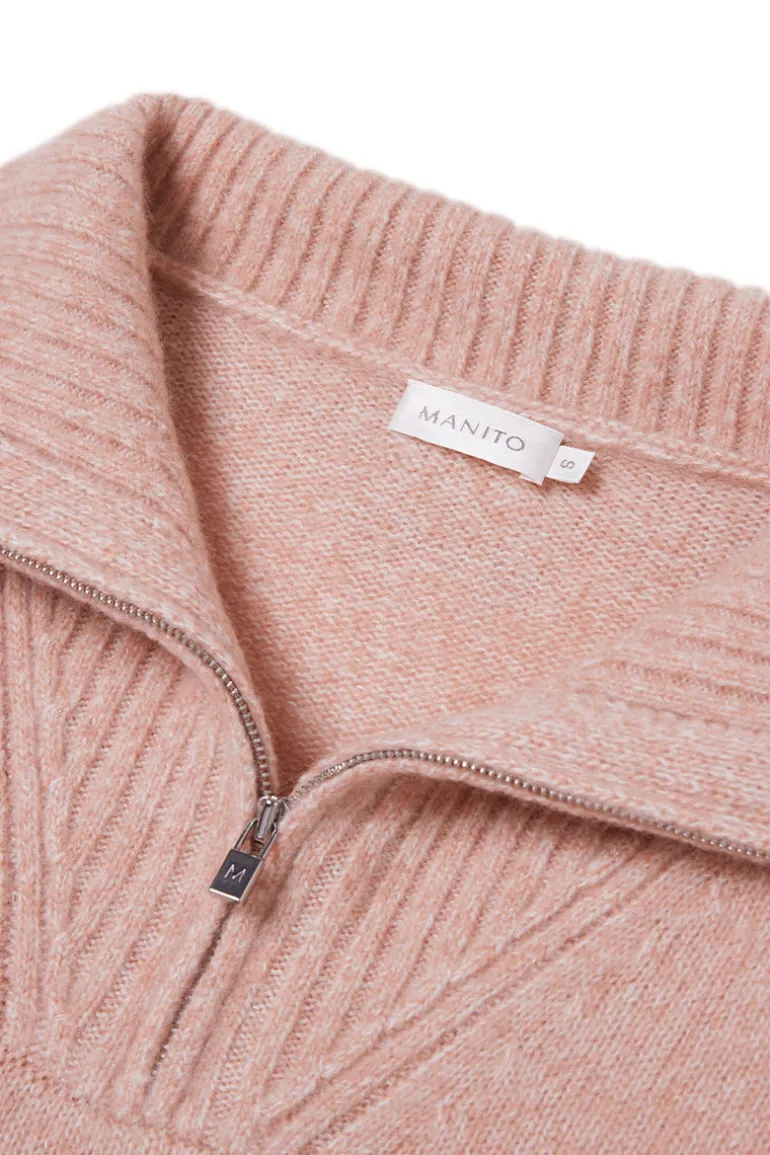 Knitwear<CULT MIA HEATHER SILK CASHMERE PULLOVER IN PINK Pearl Pink