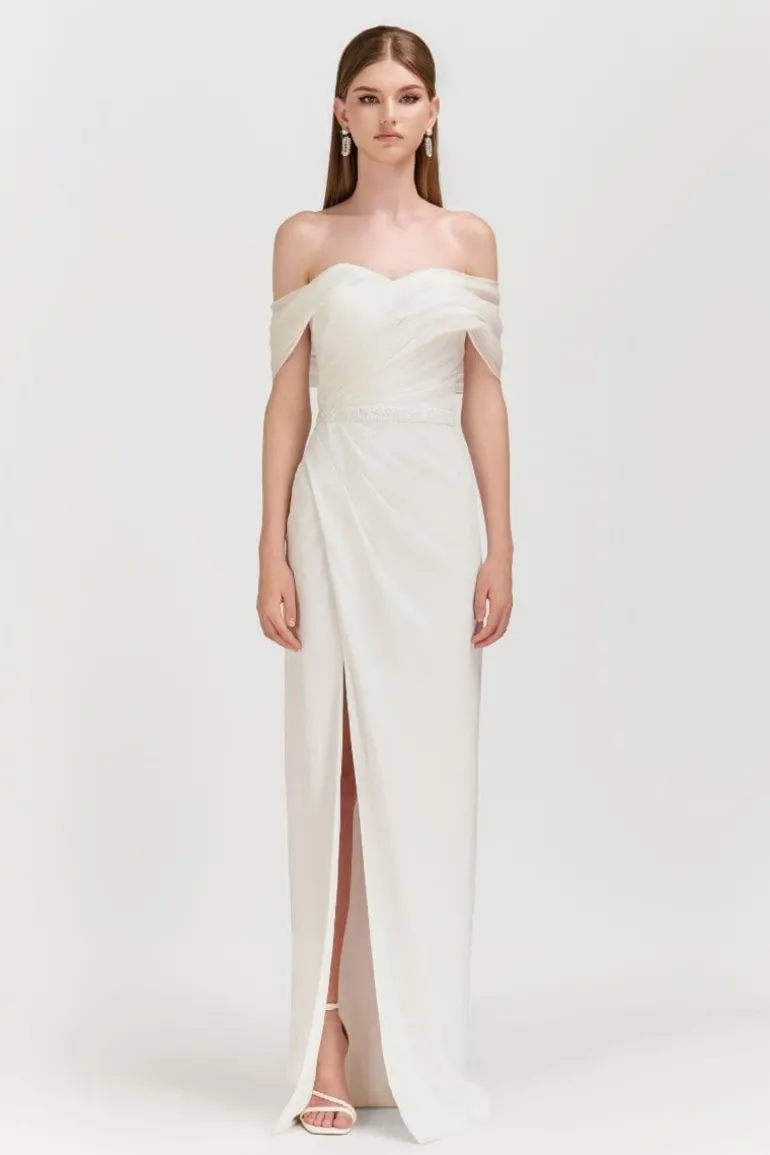 Dresses | Gowns<CULT MIA HELEN OFF-SHOULDER MAXI DRESS White