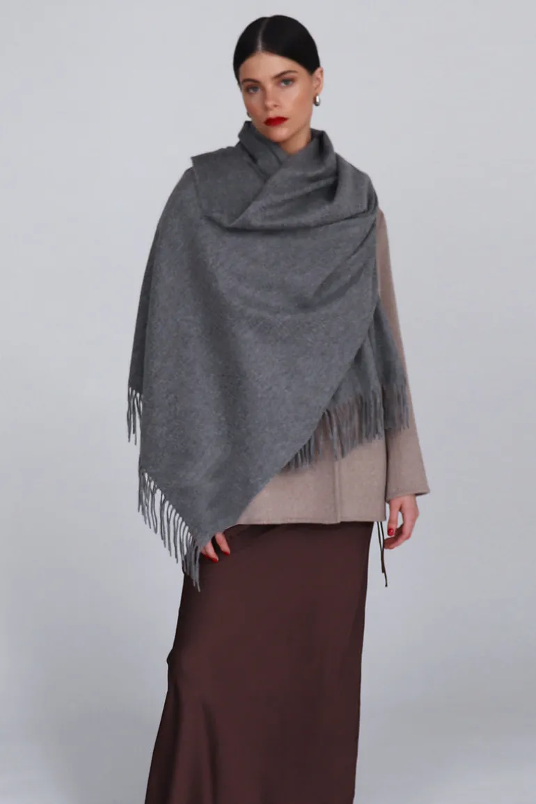Scarves<CULT MIA HELENA CASHMERE SHAWL IN Steel