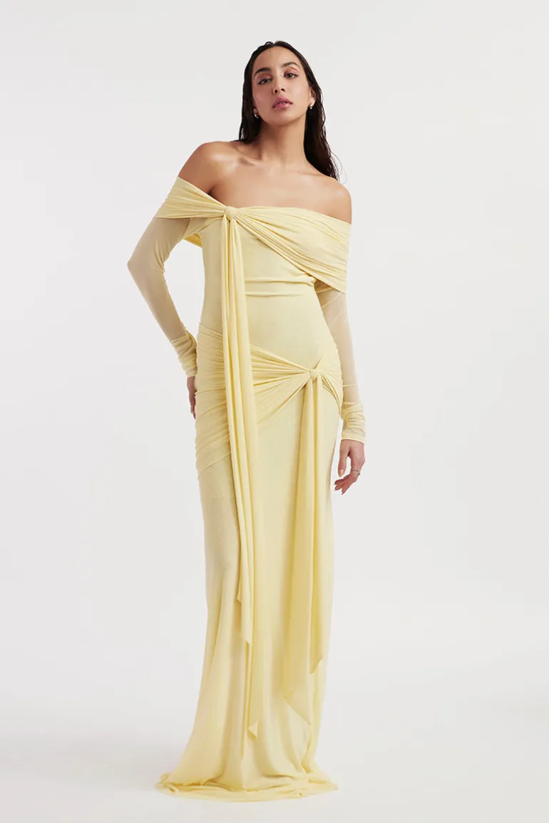 Dresses<CULT MIA HELOISE MAXI DRESS Butter Yellow