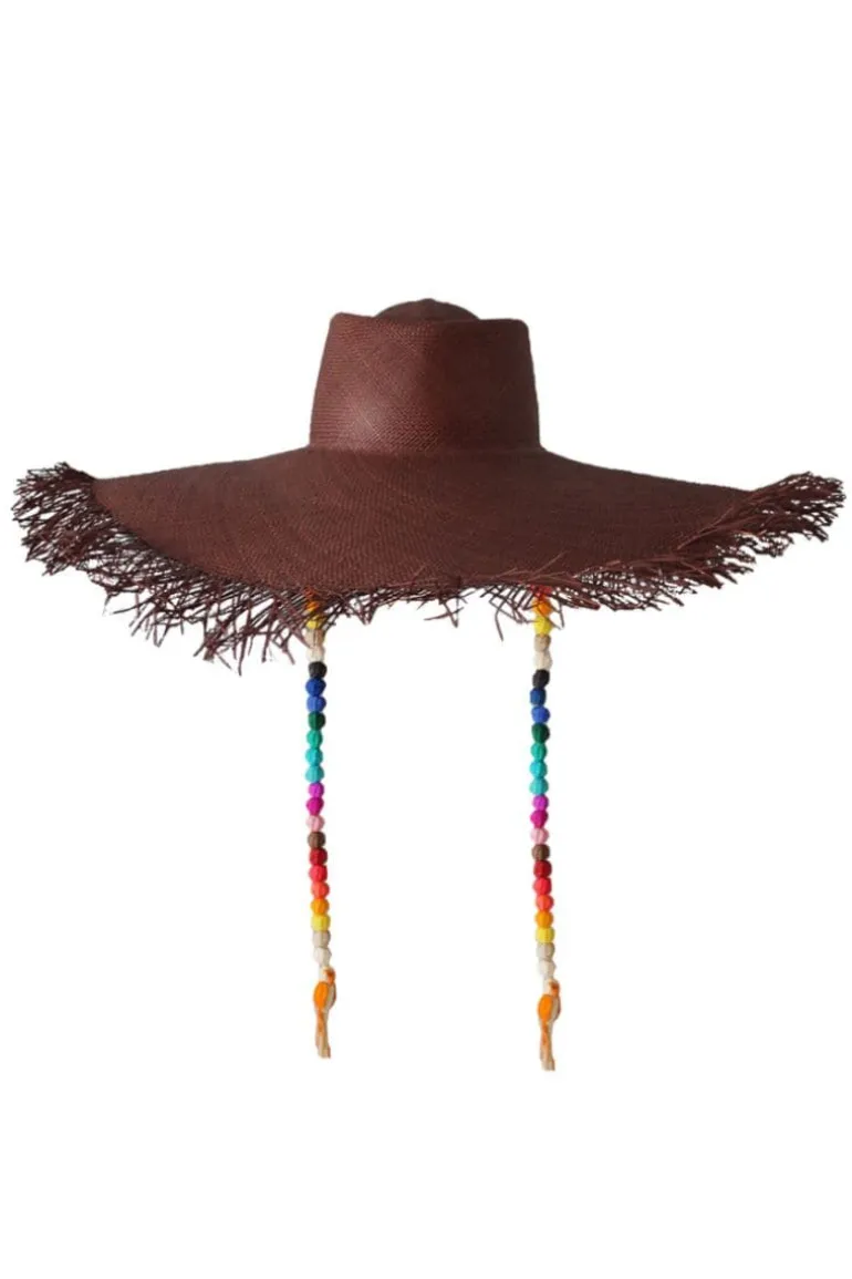 Hats<CULT MIA HOLIDAY IRACA PALM SUN HAT Chocolate