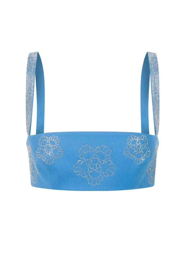 Tops<CULT MIA HOLLY PRINTED TOP Blue