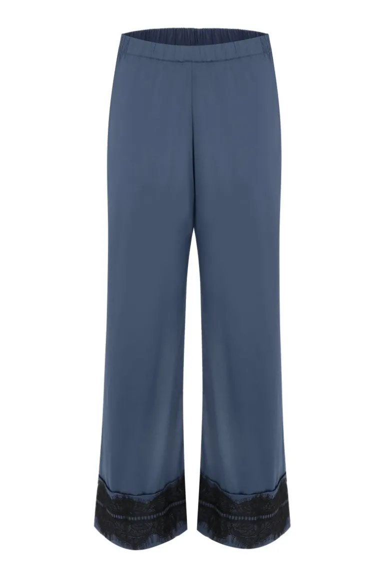 Sleep & Loungewear<CULT MIA HONORE PANTS IN NAVY BLUE BLACK