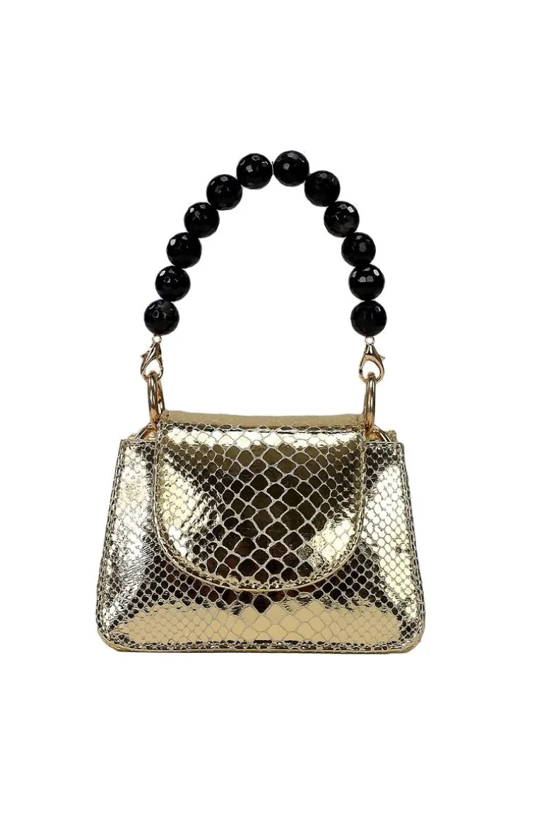 Top Handle Bags<CULT MIA HORRA METALLIC MINI BAG Gold