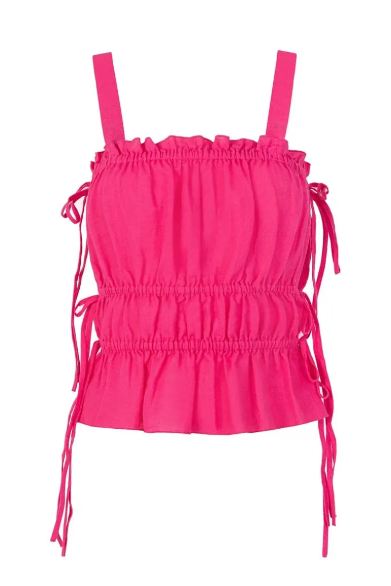 Tops<CULT MIA TIE-DETAILED TOP Hot Pink