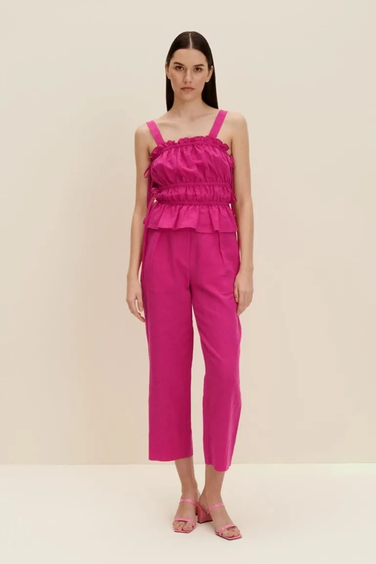 Tops<CULT MIA TIE-DETAILED TOP Hot Pink