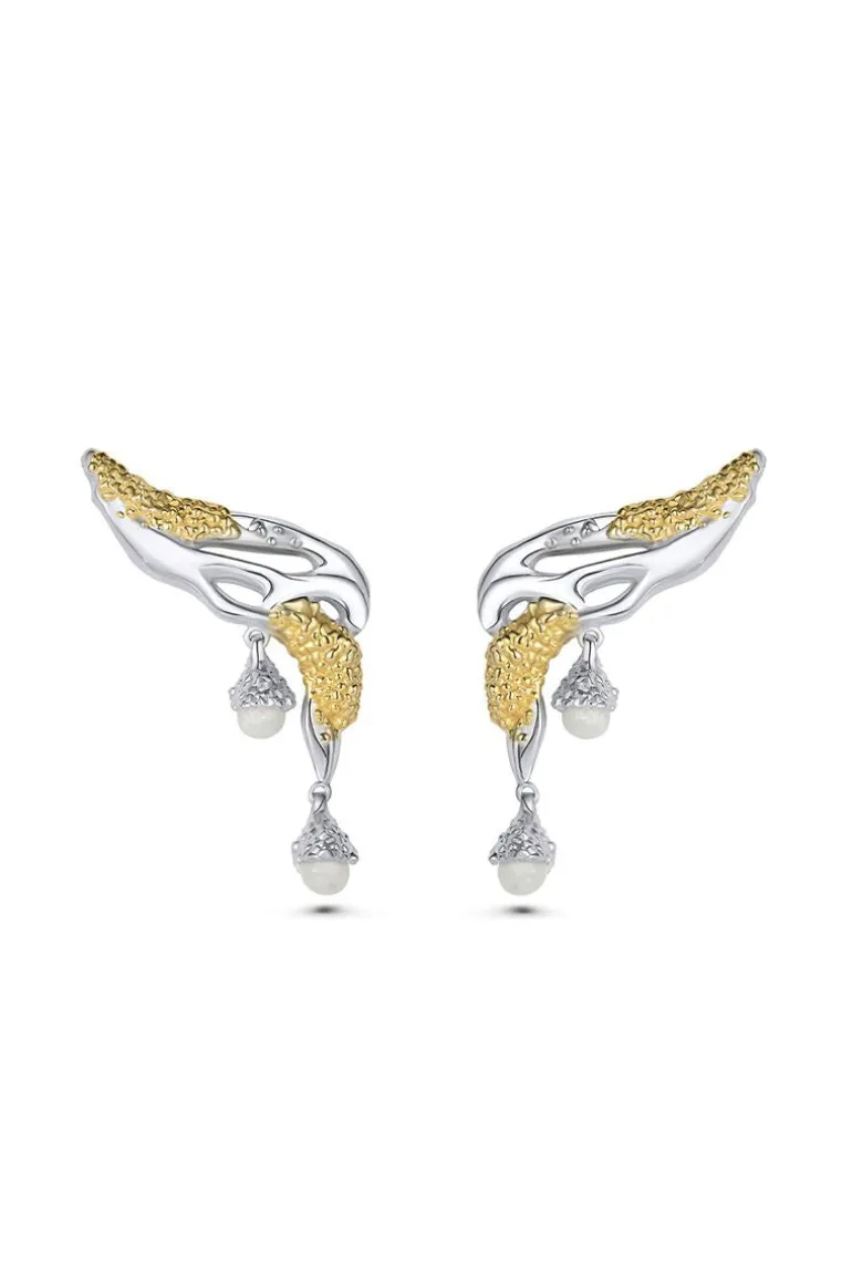 Earrings<CULT MIA ICEFALL MIX EARRING Silver & Gold