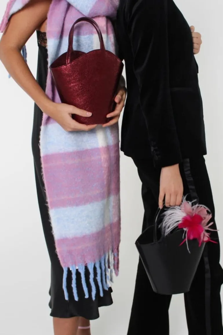 Top Handle Bags<CULT MIA ICONIC INFINITY TWO-TONE BAG Burgundy