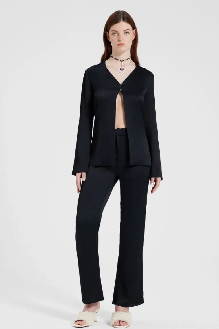 Pants<CULT MIA IDA HIGH-RISE PANTS Black