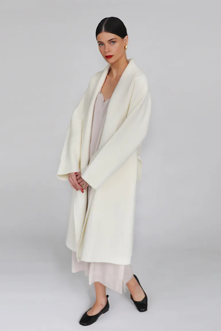Coats<CULT MIA ILLYA BELTED COAT IN Ivory