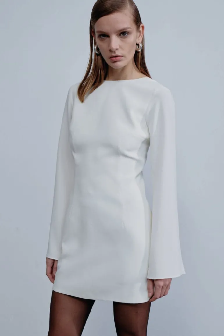Dresses | Mini Dresses<CULT MIA IRA CREPE MINI DRESS Blanche