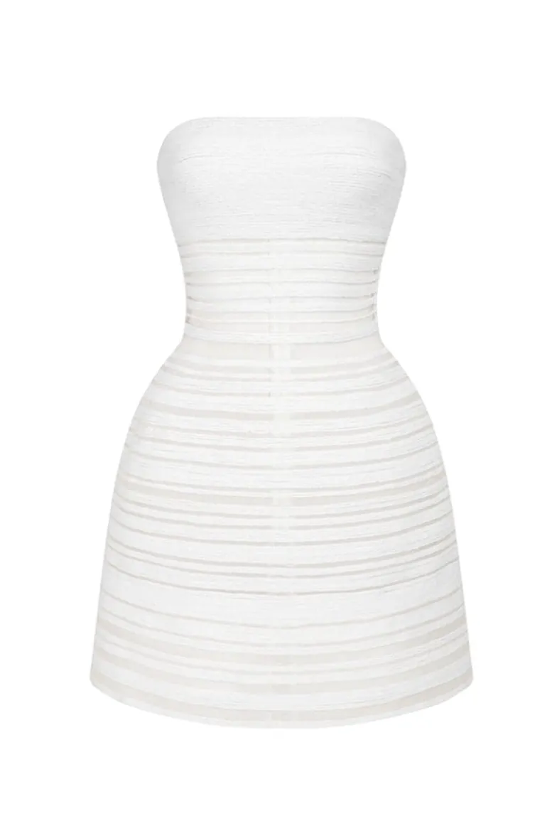 Dresses | Mini Dresses<CULT MIA IRENE A-LINE MINI DRESS Chantilly Lace White