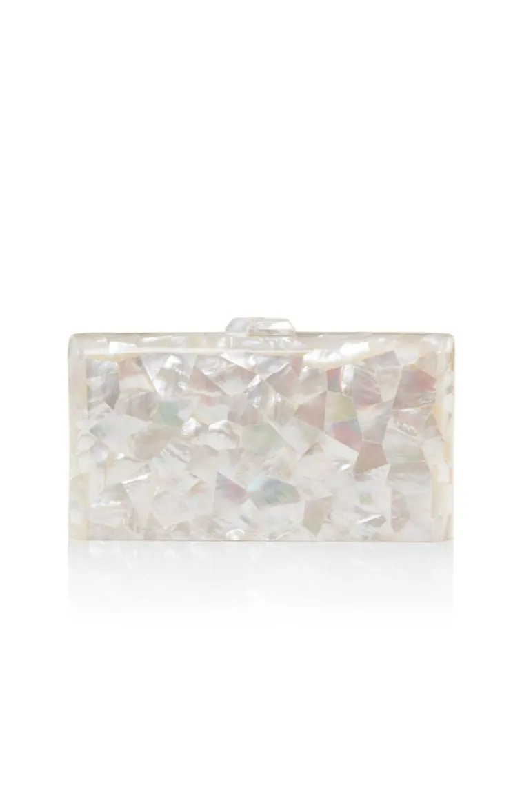 Clutch Bags<CULT MIA APHRODITE MOTHER OF PEARL CLUTCH Ivory
