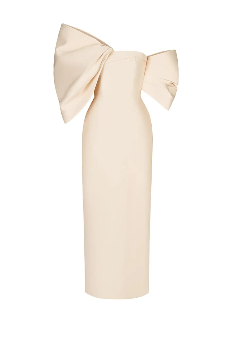 Dresses | Midi Dresses<CULT MIA BIG BOW DRESS Ivory