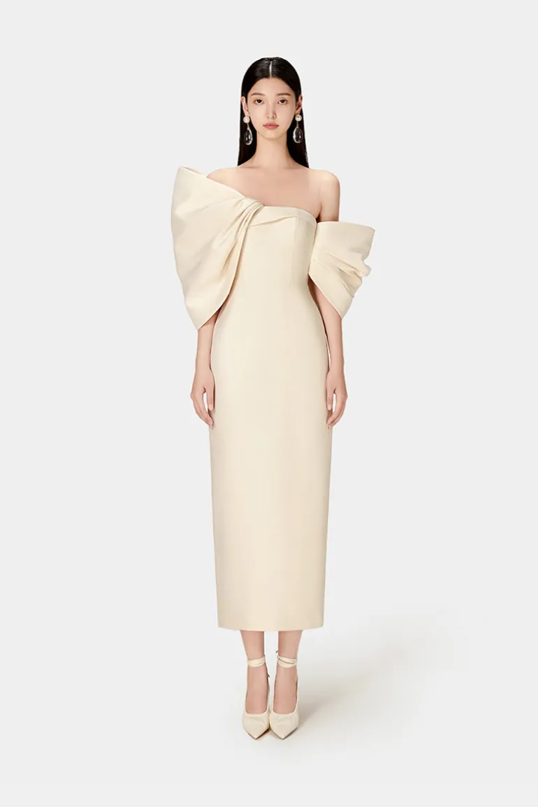 Dresses | Midi Dresses<CULT MIA BIG BOW DRESS Ivory