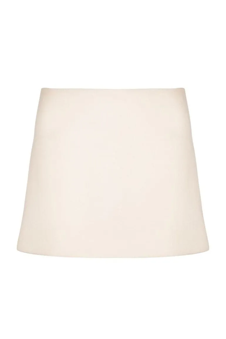 Skirts<CULT MIA HIGH-RISE MINI SKIRT Ivory