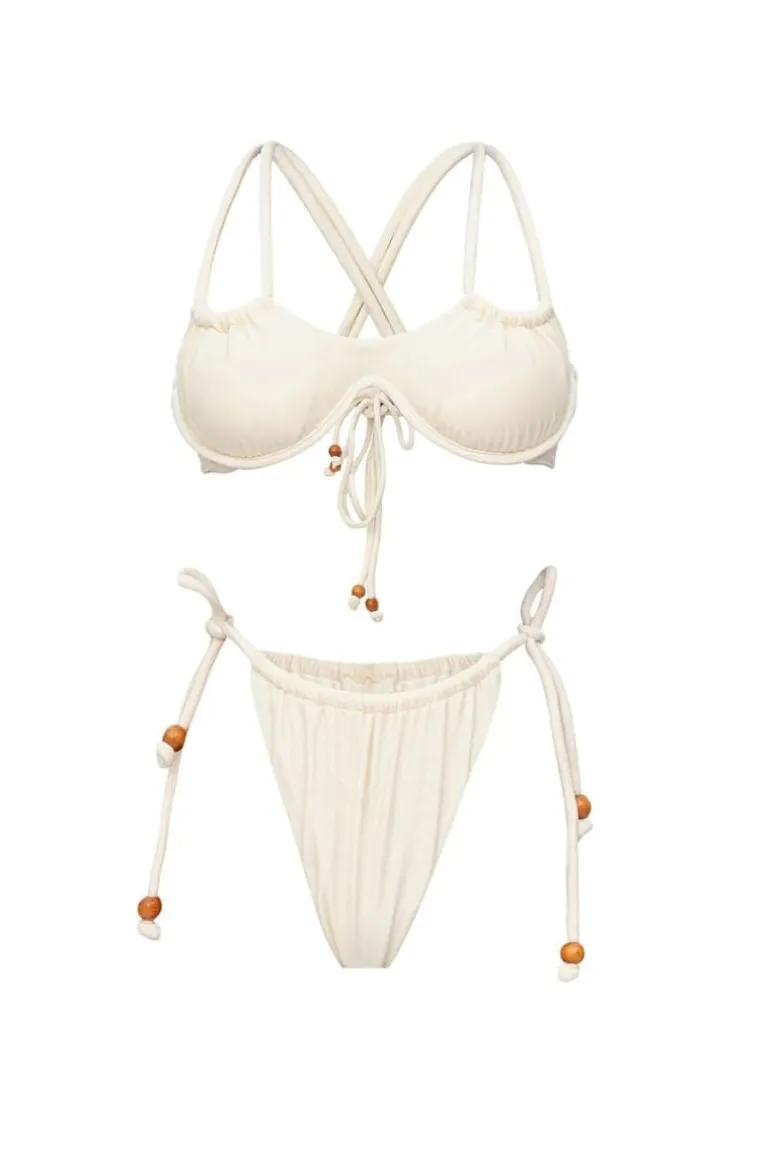 Swimwear<CULT MIA IVORY LANI STRING BIKINI