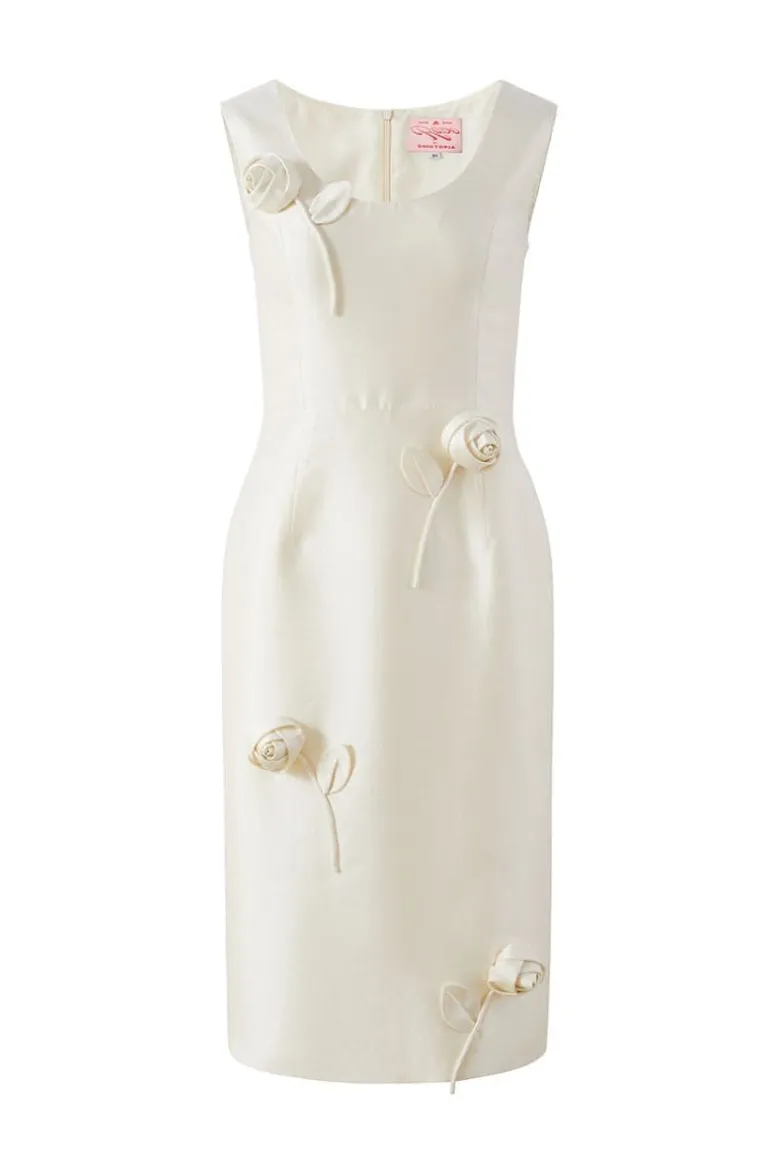 Dresses | Midi Dresses<CULT MIA ROSE APPLIQUÉ DRESS Ivory