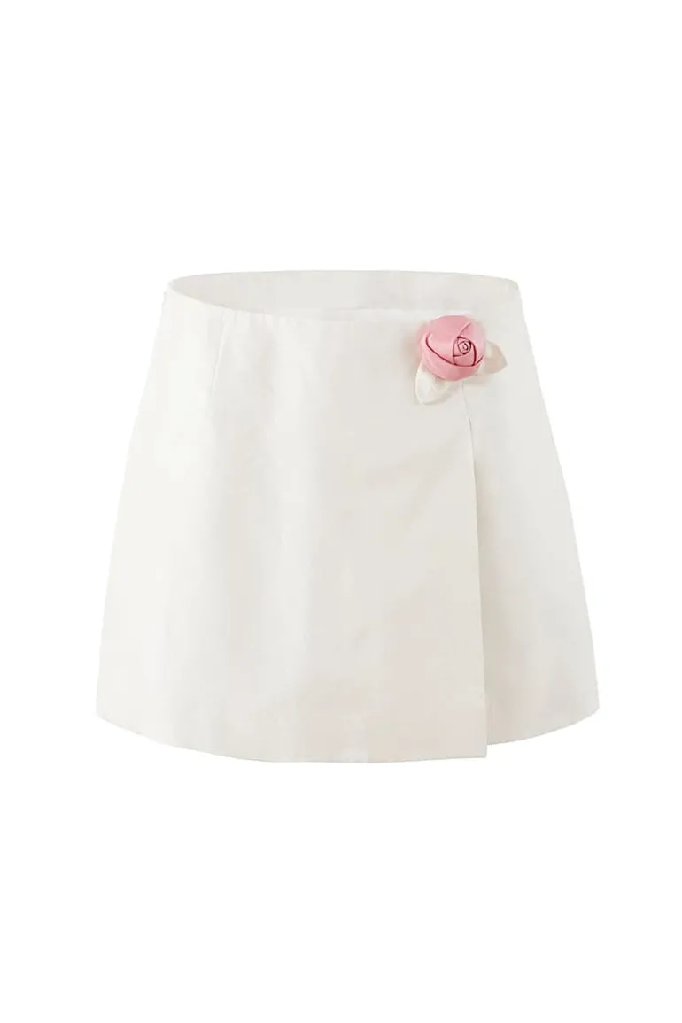 Outfit Sets<CULT MIA ROSE APPLIQUÉ TANK TOP AND MINI SKIRT SET Ivory