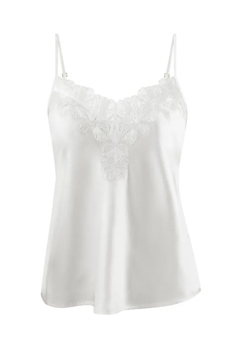 Sleep & Loungewear<CULT MIA SIMONE SILK BLOUSE Ivory
