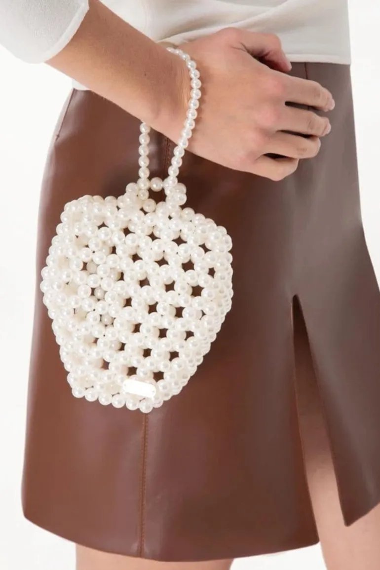 Top Handle Bags<CULT MIA STRAWBERRY MINI BAG Ivory